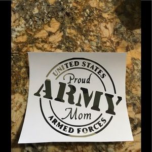 Proud Army Mom vinyl decal